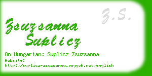 zsuzsanna suplicz business card